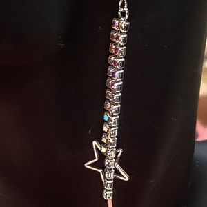 Silver Rhinestone Dangle Earrings Silver Stars NWT Christmas Holiday Gift Ideas